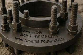 Ankraj bulon şablonu; temel yerleştirme
