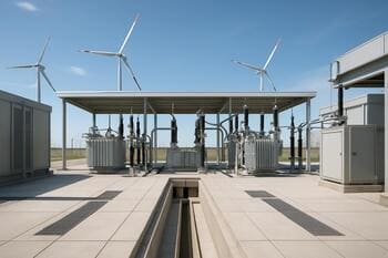 Trafo koyu; kablo kanalları ve ekipman yerleşimi