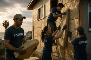 Kıyı kasabasında ev izolasyonu yapan gönüllü ekip