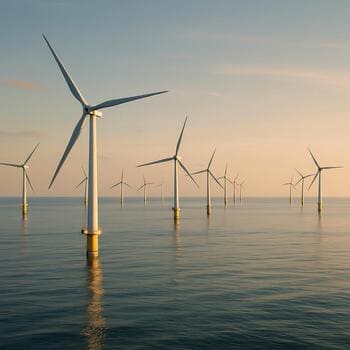 Açık deniz türbin dizisi, sakin denizde düzenli ızgara