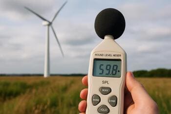 Ses düzeyi ölçer; gece rüzgârında dB ölçümü