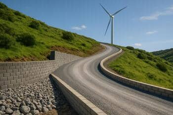 Sırt hattına tırmanan servis yolu