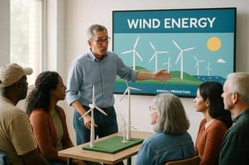 Okulda rüzgâr enerjisi atölyesi; maket ve grafikler