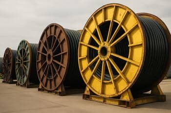 Kablo makaraları; kıyı depo alanı