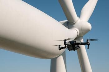 Drone ile kanat yüzeyi incelemesi; foto kayıt