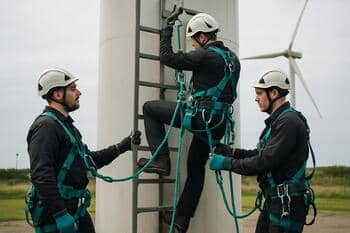 Emniyet kemeri eğitiminde yüksekten çalışma simülasyonu
