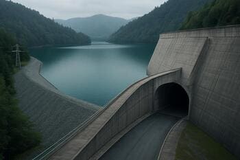 Pompaj hidro santrali; üst rezervuar ve tünel ağzı